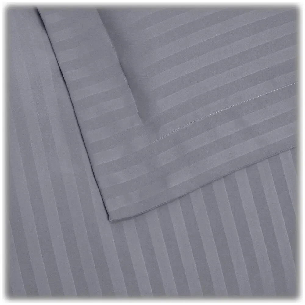 Amazon Basics 3-Piece Striped Microfiber Duvet Cover Set